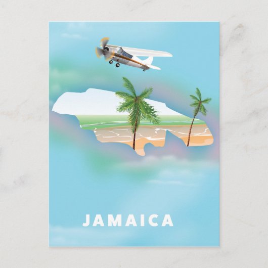 Jamaica Vintage reisposter Briefkaart (Voorkant)