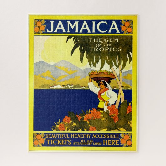Jamaica, vintage reisposter legpuzzel (Verticaal)