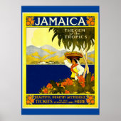 Jamaica, vintage reisposter poster (Voorkant)