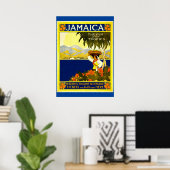 Jamaica, vintage reisposter poster (Thuiskantoor)