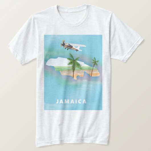 Jamaica Vintage-reisposter T-shirt (Design voorkant)