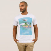 Jamaica Vintage-reisposter T-shirt (Voorkant volledig)