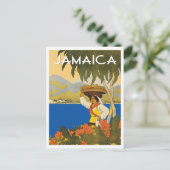 Jamaica vintage-reisstijl briefkaart (Staand voorkant)