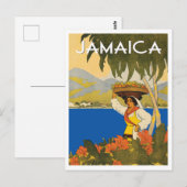 Jamaica vintage-reisstijl briefkaart (Voorkant / Achterkant)
