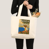 Jamaica vintage-reisstijl grote tote bag (Voorkant (product))