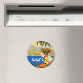 Jamaica vintage-reisstijl magneet (Insitu (Vaatwasser))