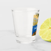 Jamaica vintage-reisstijl shot glas (Links)