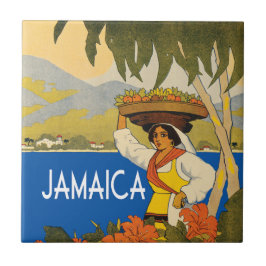 Jamaica vintage-reisstijlillustratie tegeltje