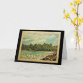 Jamaica Vintage Travel Kaart (Gele Bloem)