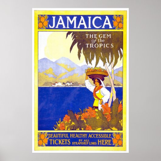 Jamaica Vintage Travel Poster (Voorkant)