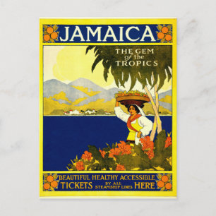 Jamaica, Vintage Travel Poster Briefkaart