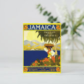 Jamaica, Vintage Travel Poster Feestdagenkaart (Staand voorkant)