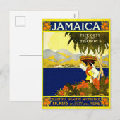 Jamaica, Vintage Travel Poster Feestdagenkaart (Voorkant / Achterkant)