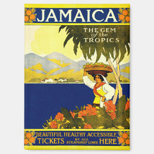 Jamaica, Vintage Travel Poster Magneet