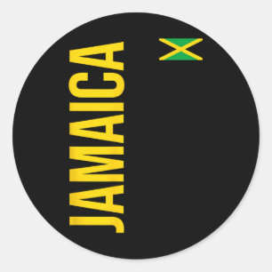 Jamaica Vlag Atletisch Voetbal Sport T-shirt Ronde Sticker
