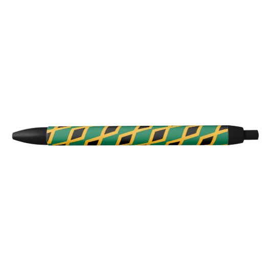 Jamaica vlag balpen zwarte inkt pen (Voorkant)