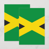 Jamaica vlag bedankkaart (Voorkant / Achterkant)