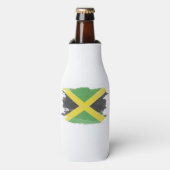 Jamaica vlag borstelslag, nationale vlag flesjeskoeler (Fles Voorkant)