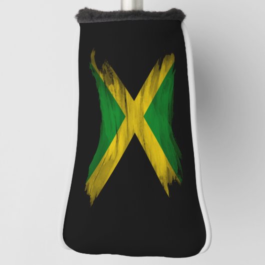 Jamaica vlag borstelslag, nationale vlag golfheadcover (Draai 90)