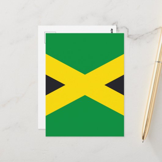 Jamaica vlag briefkaart (Voorkant / Achterkant in situ)