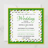 JAMAICA VLAG Custom Patriotic Square Wedding Kaart (Voorkant)