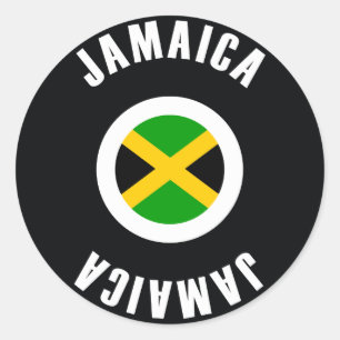 Jamaica Vlag Eenvoudig Ronde Sticker
