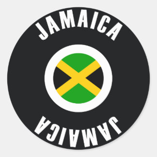 Jamaica Vlag Eenvoudig Ronde Sticker