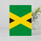 Jamaica vlag folie uitnodiging (Staand Voorkant)