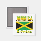 Jamaica vlag geen probleem magneet (Voorkant / Achterkant)