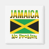 Jamaica vlag geen probleem magneet (Voorkant)