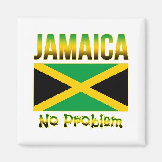 Jamaica vlag geen probleem magneet (Voorkant)