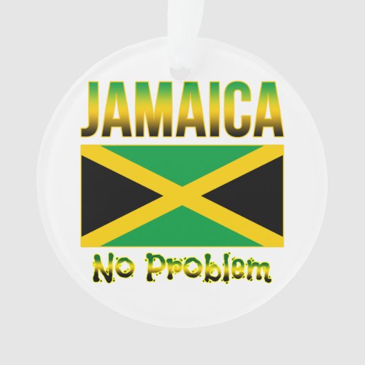 Jamaica vlag geen probleem ornament (voorkant)