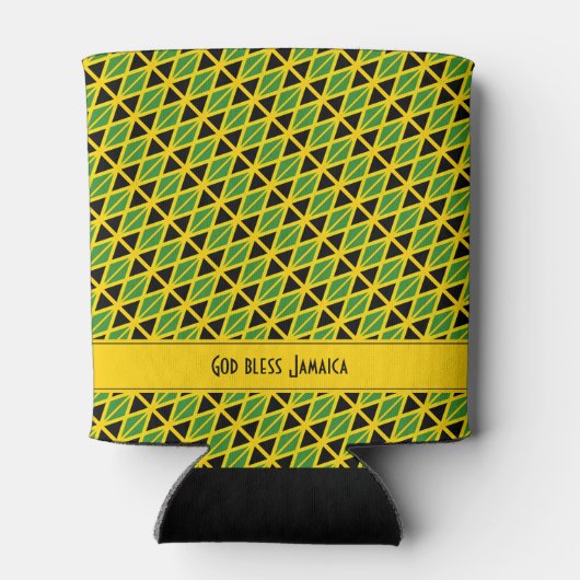 JAMAICA vlag gepersonaliseerd Blikjeskoeler (Achterkant)