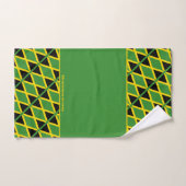 JAMAICA VLAG Gepersonaliseerde Schrift GROEN Bad Handdoek (Handdoek)