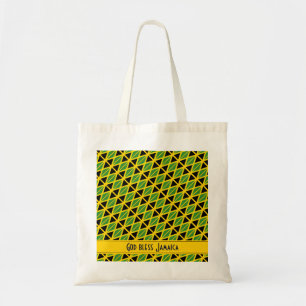 JAMAICA VLAG Geschrift gepersonaliseerd Tote Bag