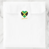 Jamaica Vlag Hart Ronde Sticker (Tas)