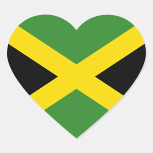 Jamaica Vlag Hart Sticker