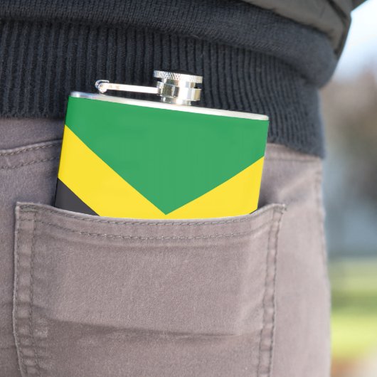 Jamaica vlag heupfles (Voorbeeld)