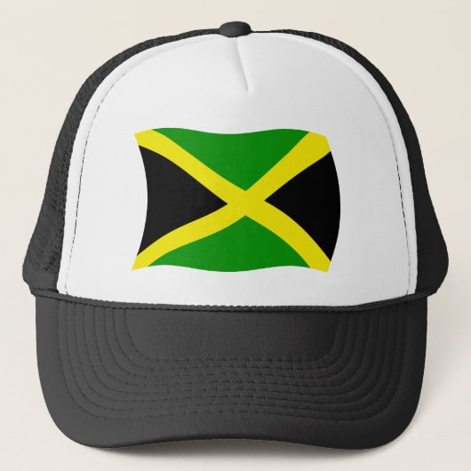 Jamaica Vlag Hoed Trucker Pet (Voorkant)