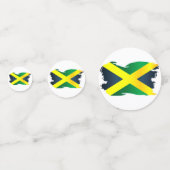 Jamaica vlag in gouden groen en zwart confetti (Voorkanten)
