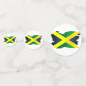 Jamaica vlag in gouden groen en zwart confetti (Achterkanten)