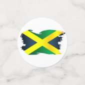 Jamaica vlag in gouden groen en zwart confetti (Kleine voorkant)