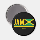Jamaica-vlag ISO-code Alpha 3 Design Magnet (Voorkant / Achterkant)