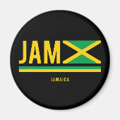 Jamaica-vlag ISO-code Alpha 3 Design Magnet (Voorkant)
