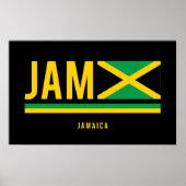 Jamaica-vlag ISO-code Alpha 3 Design Poster (Voorkant)