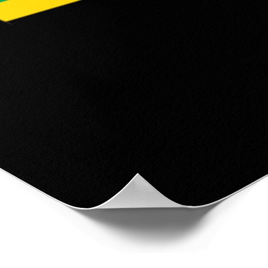 Jamaica-vlag ISO-code Alpha 3 Design Poster (Hoek)