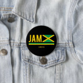 Jamaica-vlag ISO-code Alpha 3 Design Ronde Button 7,6 Cm (In situ)