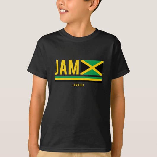Jamaica-vlag ISO-code Alpha 3 Design T-Shirt (Voorkant)