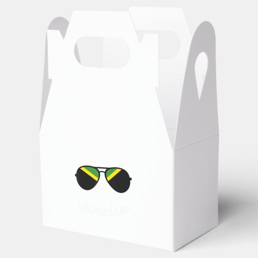 Jamaica-vlag Jamaicaanse zonnebril Bedankdoosjes (Geopend)