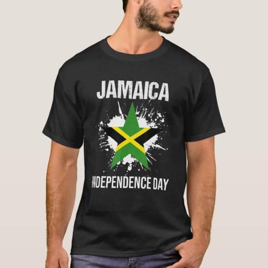  Jamaica Vlag Jamaican Independence Day 6e T-shirt (Voorkant)